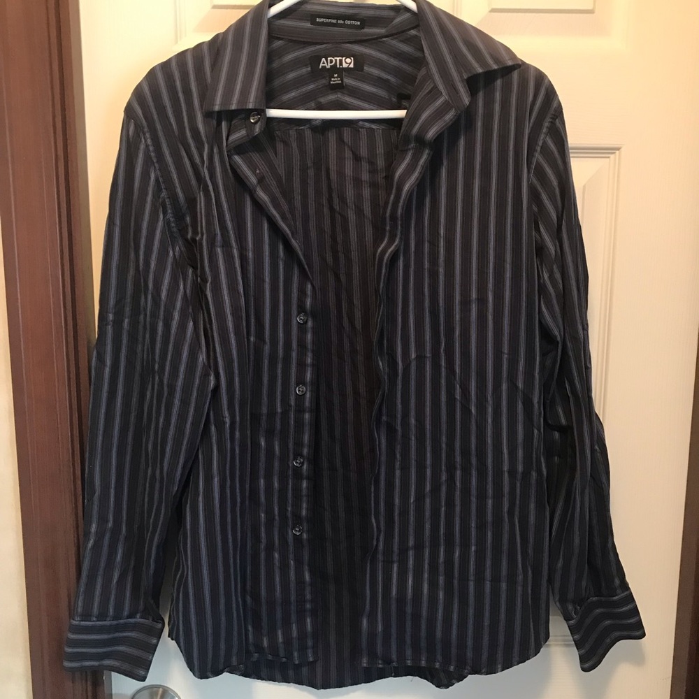 Mens Apt. 9 button down dress shirt navy blue